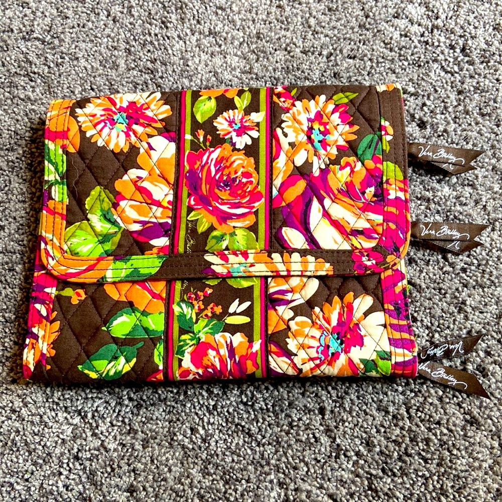 Vera Bradley jewelry book Y2K cosmetic makeup organizer travel bag English roses